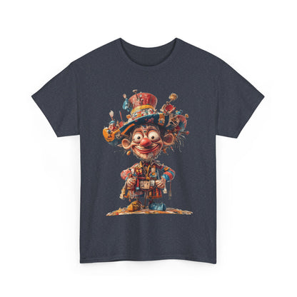 Colorful Clown T-Shirt, Funny Circus Character Graphic Tee, Whimsical Comic Style Shirt for Humor Lovers, Comedy Tee