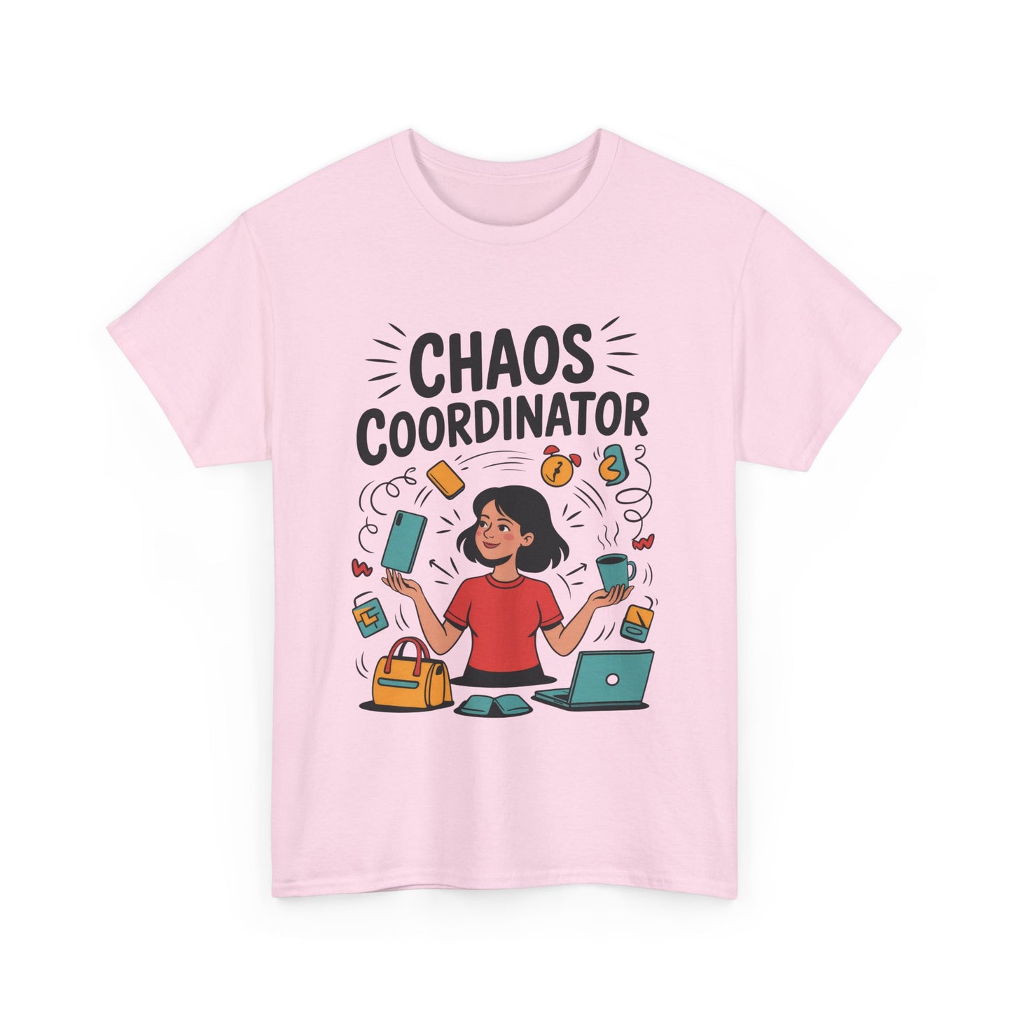 Chaos Coordinator Heavy Cotton Tee, Gift for Busy Moms, Mother's Day Gift, Funny Mom Life Shirt,  Busy Life Humor T-Shirt