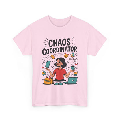 Chaos Coordinator Heavy Cotton Tee, Gift for Busy Moms, Mother's Day Gift, Funny Mom Life Shirt,  Busy Life Humor T-Shirt