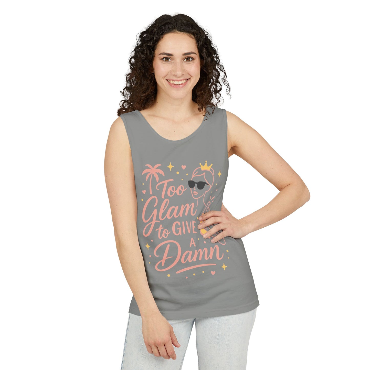 Too Glam to Give a Damn Bridal Party Tank Top, Bachelorette Party Tee, Bridesmaid Wedding Tee, Hen Party Top, Bridal Shower,Bridesmaids Gift