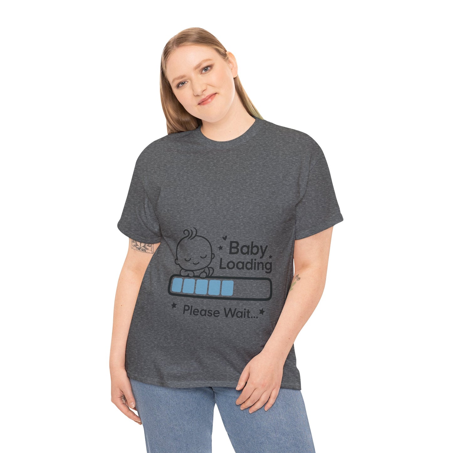 Baby Loading Maternity T-Shirt, Funny Pregnancy Announcement Tee, Mom To Be Gift, Expecting Baby Tee, Pregnancy Reveal Top, Baby Shower Gift