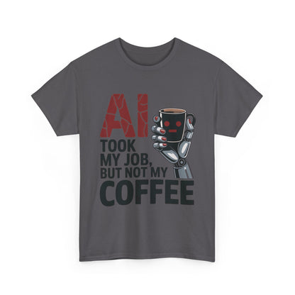 Women's AI Coffee T-Shirt, Funny Robot Job Humor Tee, Geek Sarcastic Gift for Her, Sarcastic Work Shirt, Career Humor