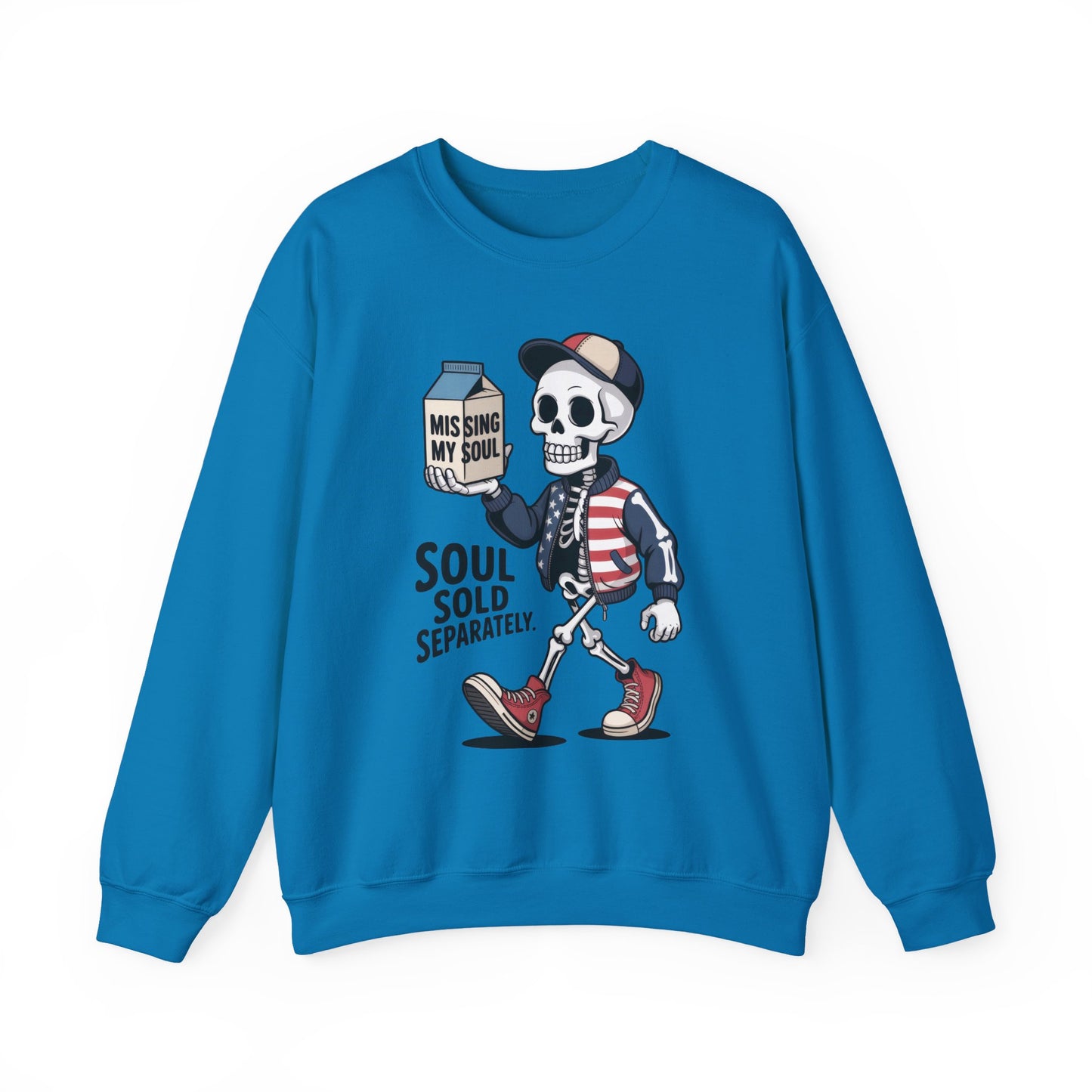 Skeleton Graphic Sweatshirt, Soul Sold Separately Pullover, Funny Gothic Streetwear, Missing My Soul Skull Hoodie Alternative