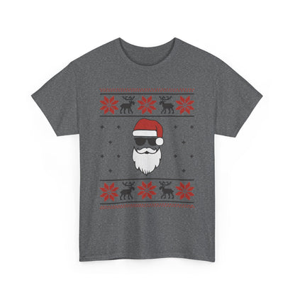 Cool Santa Men's T-Shirt, Funny Christmas Tee, Retro Knit Pattern Holiday Shirt
