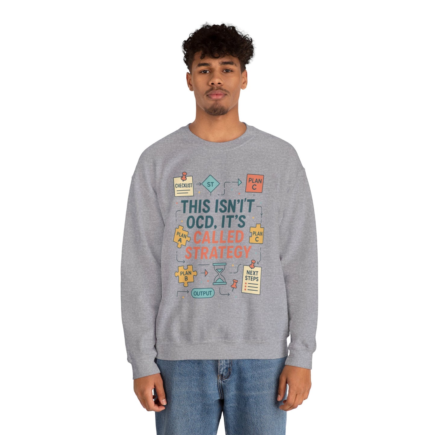 Funny Mens Strategy Sweatshirt, This Isnt OCD Its Called Strategy, Smart Planning Pullover Gift for Him, Gift for Strategists