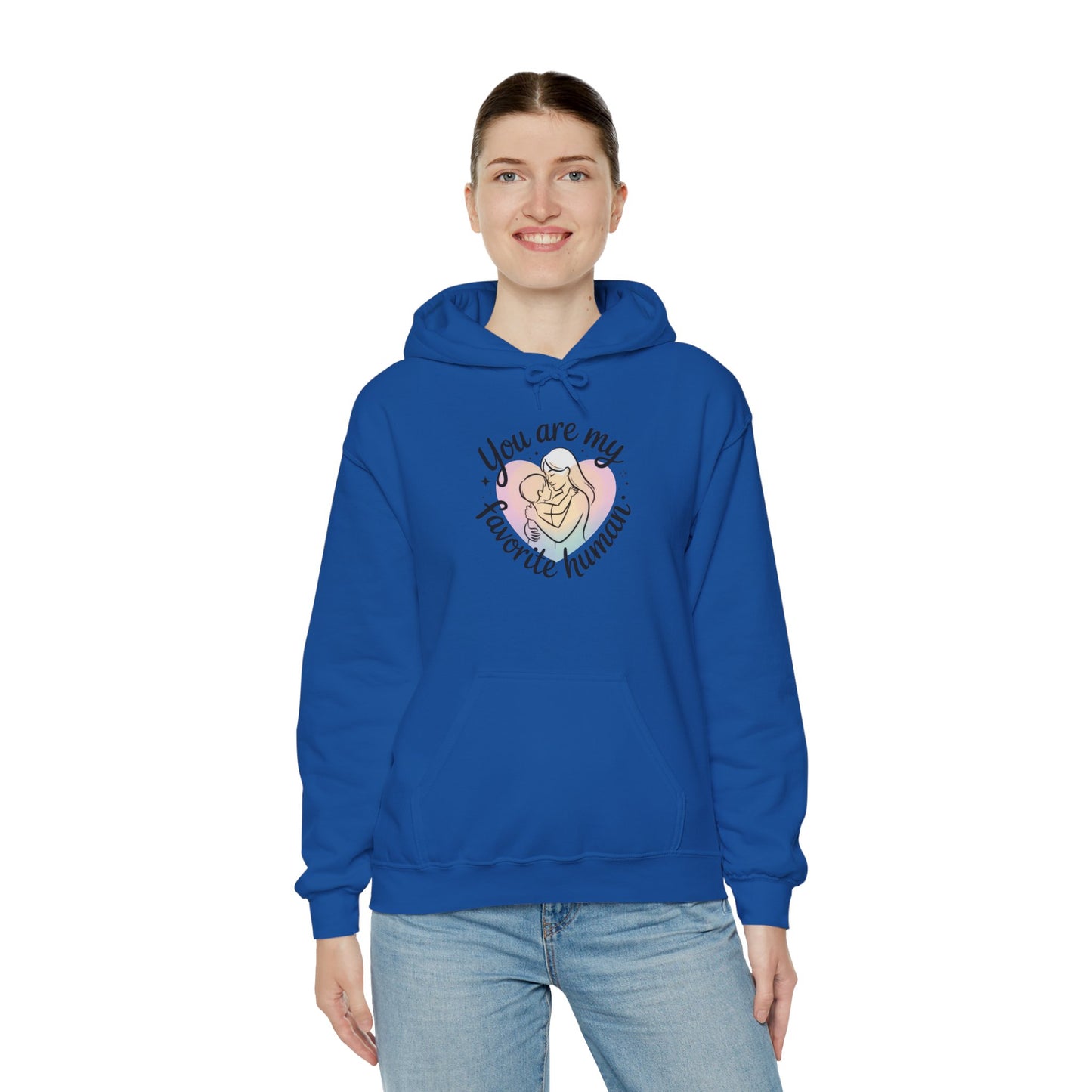 You Are My Favorite Human Hoodie, Cute Mom and Baby Pastel Design, Mothers Day Hooded Sweatshirt Gift