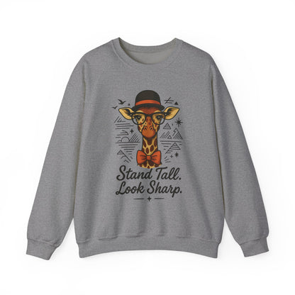 Stylish Giraffe Sweatshirt - Stand Tall, Look Sharp, Unisex Sweater for Animal Lovers, Cozy Gift, Fun Fashion for All Seasons