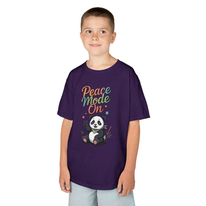 Peace Mode On Kids Tee, Cute Panda Shirt, Fun Gift for Children, Peace-Themed Apparel, Perfect for Birthdays, Casual Wear