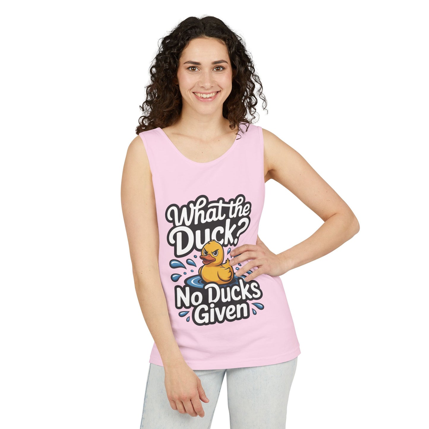 What The Duck Funny Womens Tank Top, No Ducks Given Tee, Sarcastic Duck Tee, Rubber Duck Graphic Tank, Humor Gift For Her,Beach Party Outfit