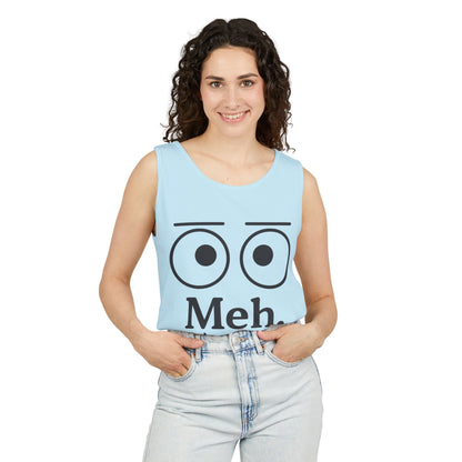 Womens Funny Graphic Tank Top with 'Meh. Wow... so exciting' Quote, Casual Wear, Summer Apparel, Gift for Friends, Humor Tank