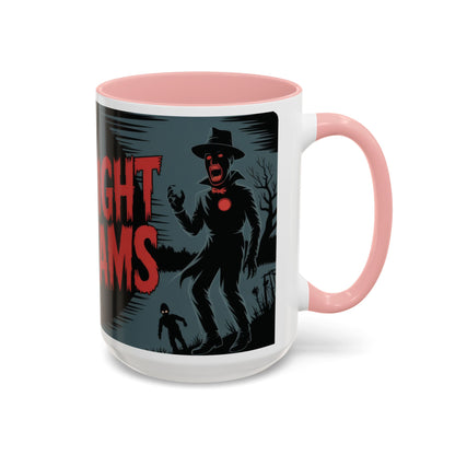Midnight Screams Mug, Retro Horror Movie Poster Coffee Cup, Gothic Halloween Gift for Horror Lovers, Accent Coffee Mug (11, 15oz)