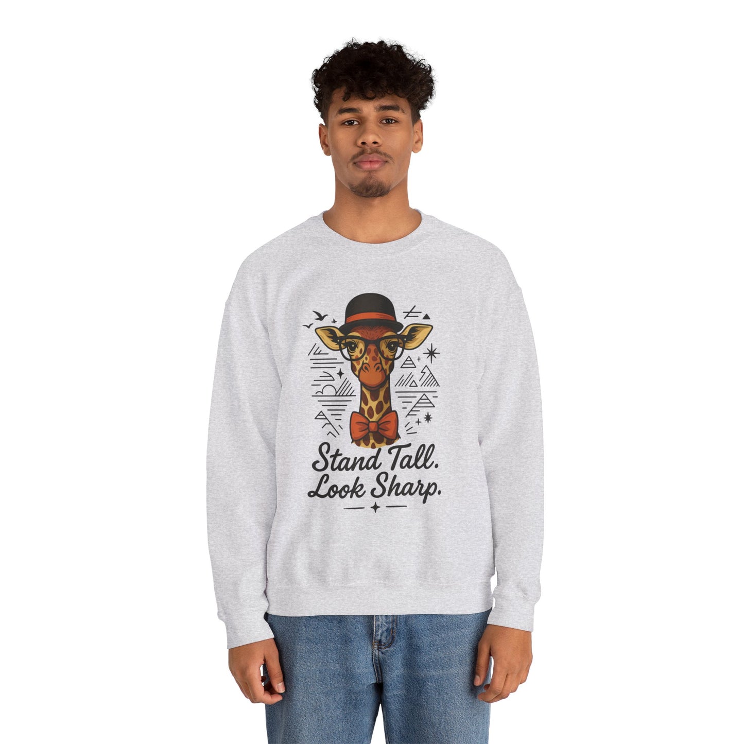 Stylish Giraffe Sweatshirt - Stand Tall, Look Sharp, Unisex Sweater for Animal Lovers, Cozy Gift, Fun Fashion for All Seasons