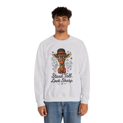 Stylish Giraffe Sweatshirt - Stand Tall, Look Sharp, Unisex Sweater for Animal Lovers, Cozy Gift, Fun Fashion for All Seasons