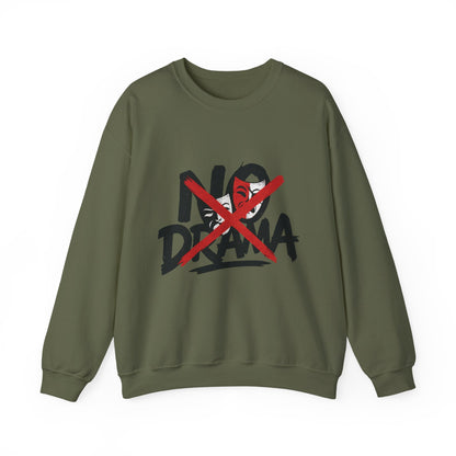 No Drama Crewneck Womens Sweatshirt, Cozy Sweatshirt, Relaxed Fit Pullover, Casual Gift for Friends, Everyday Comfort Apparel
