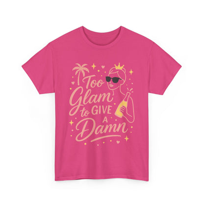 Too Glam to Give a Damn Bridal Party Shirt, Bachelorette Party Tee, Bridesmaid Wedding Tee, Hen Party Top, Bridal Shower,  Bridesmaids Gift