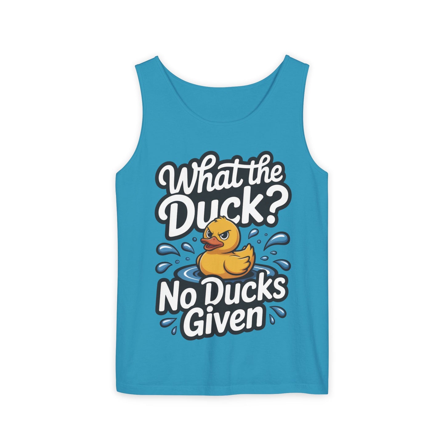 Funny Duck Tank Top for Summer - No Ducks Given Tee - What The Duck Mens T-Shirt - Sarcastic Rubber Duck Graphic, Humor Gift For Him