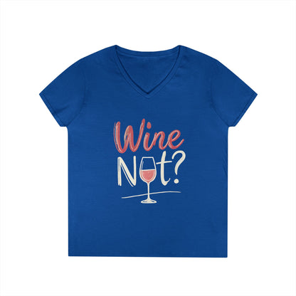 Wine Themed Ladies' V-Neck T-Shirt, Wine Lover Gift, Wine Humor Shirt, Girls Night Party Tee, Wine Pun Graphic Top, Fun Drink Shirt