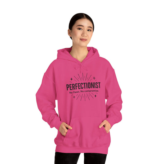 Womens Perfectionist Hoodie, Minimalist No Flaws Sweatshirt, Empowered Clean Look Pullover, Gift for Organized Women