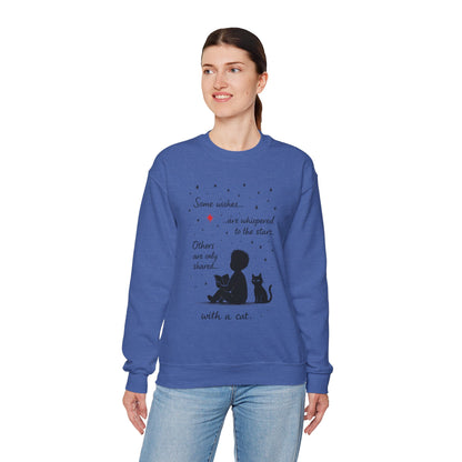 Cozy Cat-Inspired Crewneck Sweatshirt - Literary Lover Gift, Womens Layer, Cat Enthusiast Apparel, Thoughtful Gift for Cozy Nights