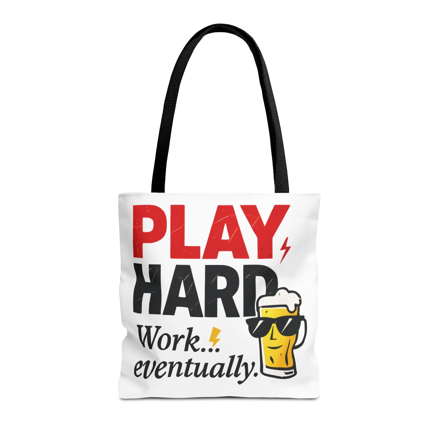 Play Hard Tote Bag - Fun, Stylish, Tote for Work & Play, Summer, Gift, Beach Bag, Everyday Carry, Beach Weekender Bag, large canvas bag