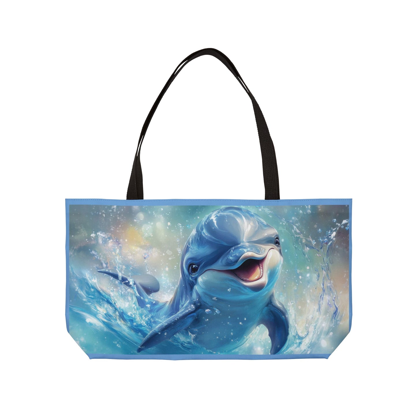 Dolphin Weekender Tote Bag, Beach Bag, Travel Tote, Summer Accessory, Gift for Ocean Lovers, Pool Party Essential