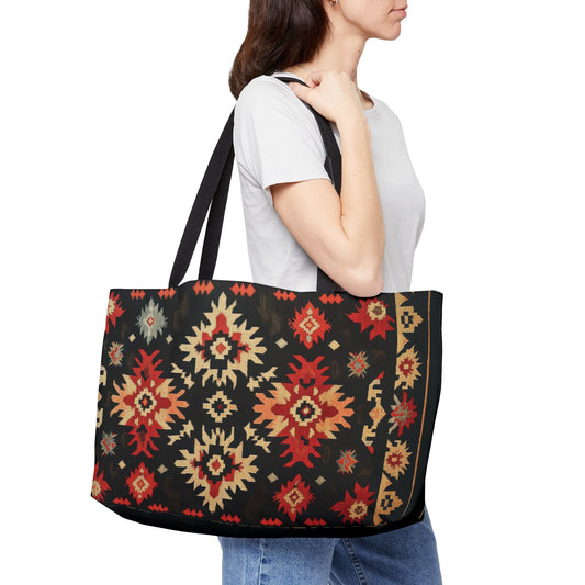 Boho Chic Weekender Tote Bag, Large Travel Bag, Stylish Beach Tote, Perfect for Summer Picnics, Gift for Her, Travel Essentials