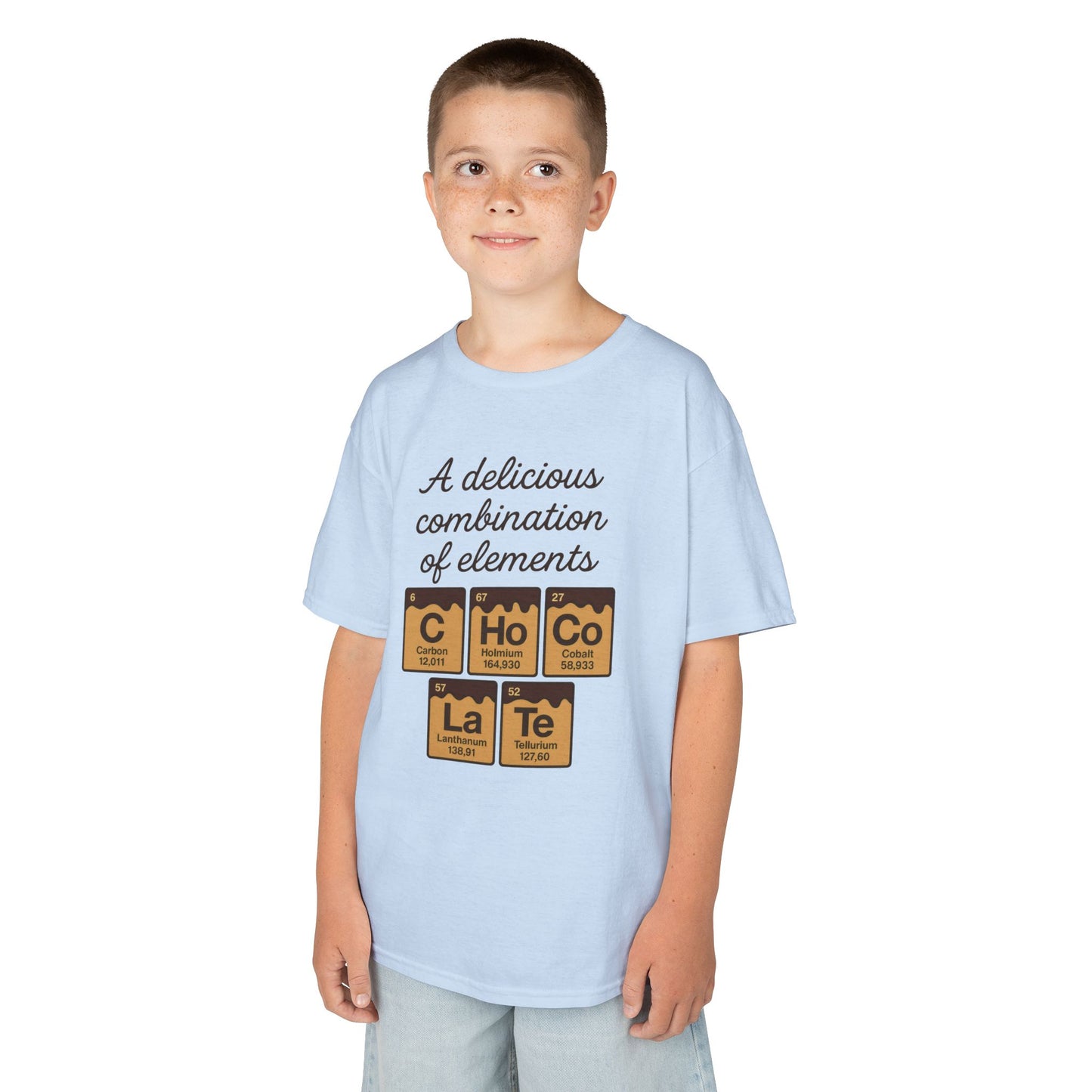Funny Chocolate Science Young Girl T-Shirt, Choco-LaTe Element Shirt, Sweet Science Gift, Children's Gift, Birthday Party