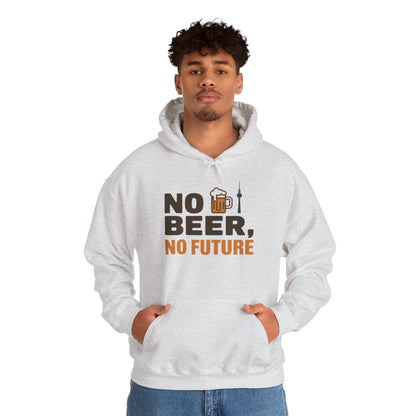 Mens Heavy Blend™ Hooded Sweatshirt, No Beer No Future Funny Beer Hoodie for Men