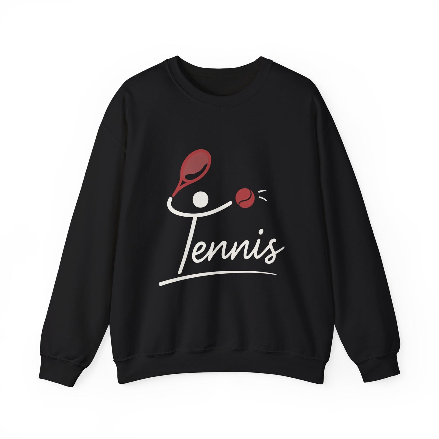 Womens Heavy Blend™ Crewneck Sweatshirt, Womens Tennis Sweatshirt, Cute Sports Graphic Pullover, Workout Gym Activewear Top