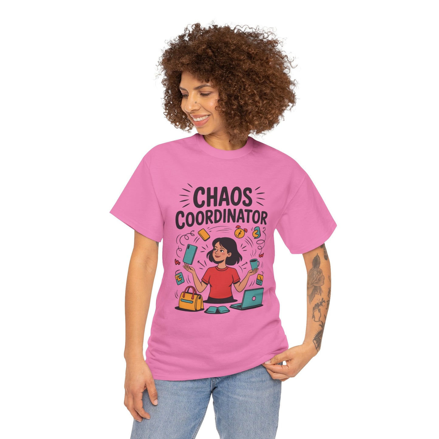 Chaos Coordinator Heavy Cotton Tee, Gift for Busy Moms, Mother's Day Gift, Funny Mom Life Shirt,  Busy Life Humor T-Shirt