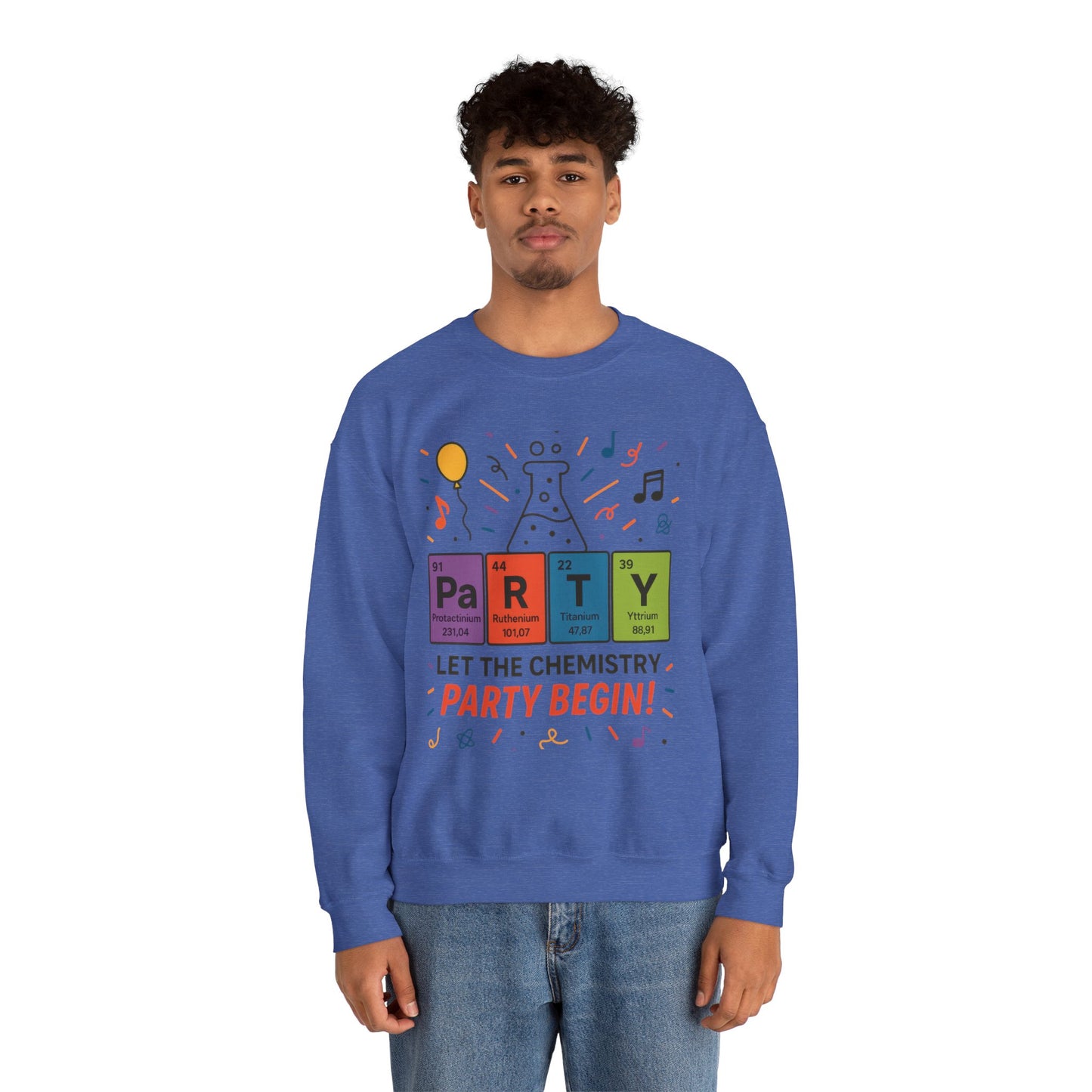 Party Chemistry Crewneck Sweatshirt, Chemistry Sweatshirt, Science Gift, Cute Crew Neck, Birthday Sweatshirt, Unisex Pullover