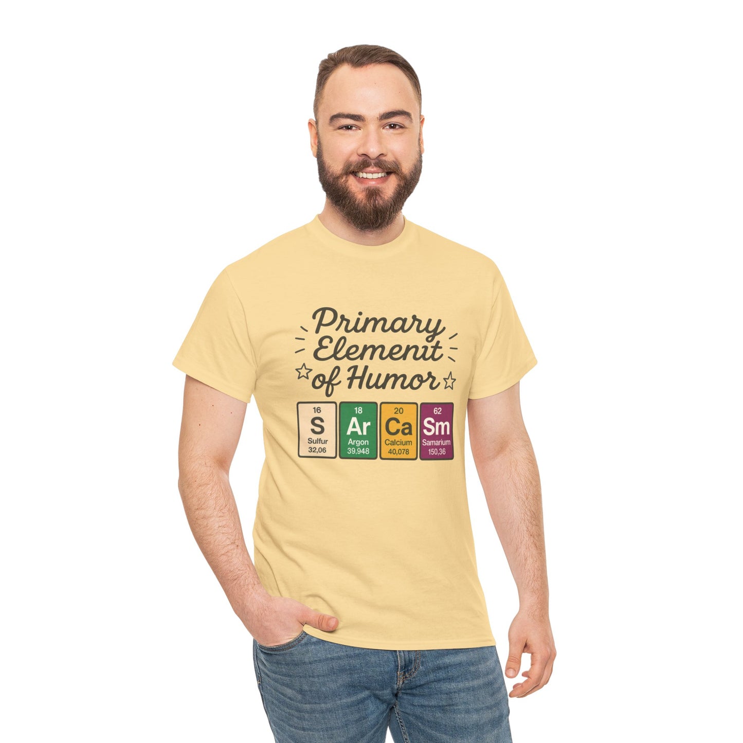 Funny Mens Science T-Shirt, Sarcasm Element of Humor Tee, Periodic Table Nerd Shirt for Him, Humor T-Shirt, Periodic Table Chemistry Humor
