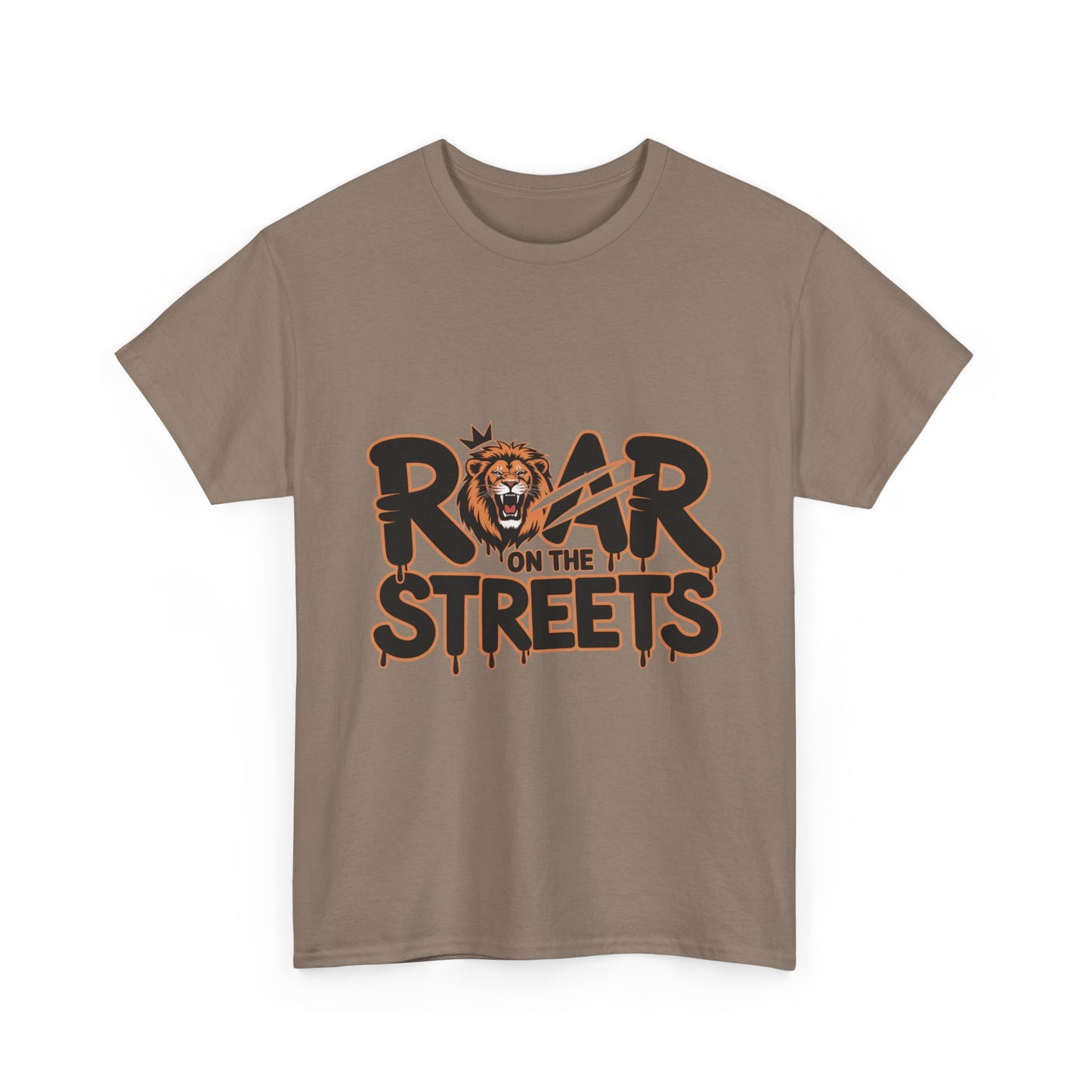 Roar on the Streets Lion Graphic Mens Urban T-Shirt, Lion Shirt, Street Vibe