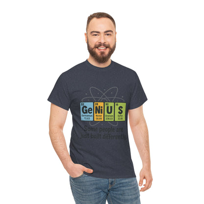 Funny Mens Genius T-Shirt, Periodic Table Nerd Shirt, Science Humor Tee for Smart Guys, Perfect Gift for Science Lovers
