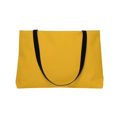 Bright Lemon Weekender Tote Bag, Summer Travel Bag, Beach Bag, Picnic Tote, Eco-Friendly Shopping Bag, Fun Gift Idea