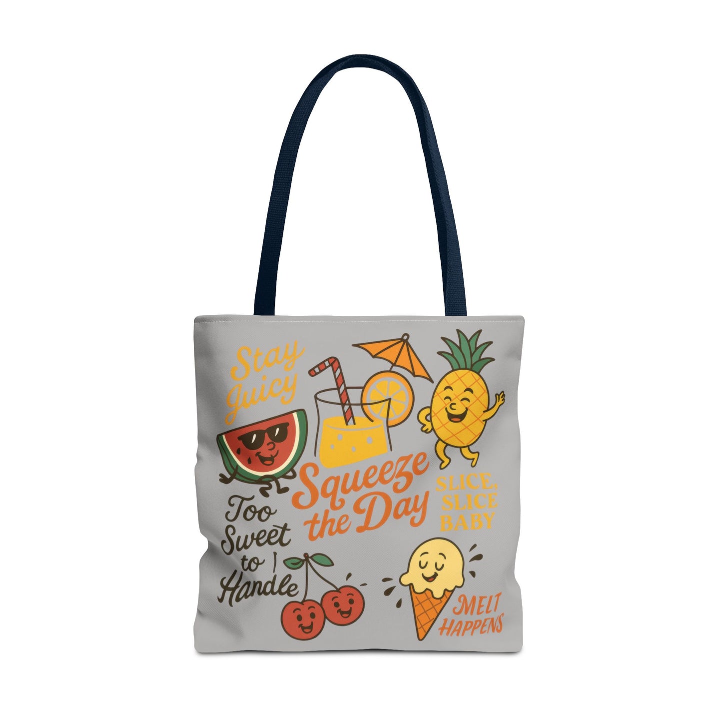Juicy Summer Tote Bag, Fun Beach Carryall, Perfect for Grocery Shopping, Reusable Market Tote, Cute Gift for Fruit Lovers, Large Tote Bag
