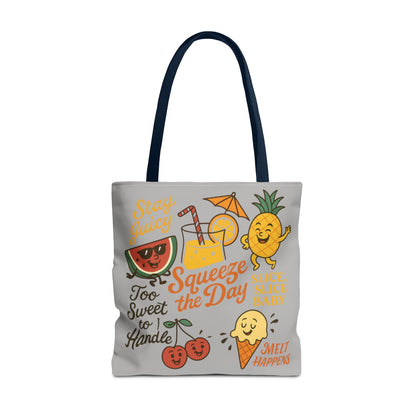 Juicy Summer Tote Bag, Fun Beach Carryall, Perfect for Grocery Shopping, Reusable Market Tote, Cute Gift for Fruit Lovers, Large Tote Bag