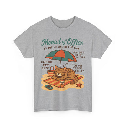Cat Shirt, Cute Beach Cat Womens T-Shirt, Funny Summer Vacation Tee, Lazy Cat Humor Gift, Cat Lover T-Shirt, Vacation Humor Tee