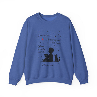 Cozy Cat-Inspired Crewneck Sweatshirt - Literary Lover Gift, Womens Layer, Cat Enthusiast Apparel, Thoughtful Gift for Cozy Nights