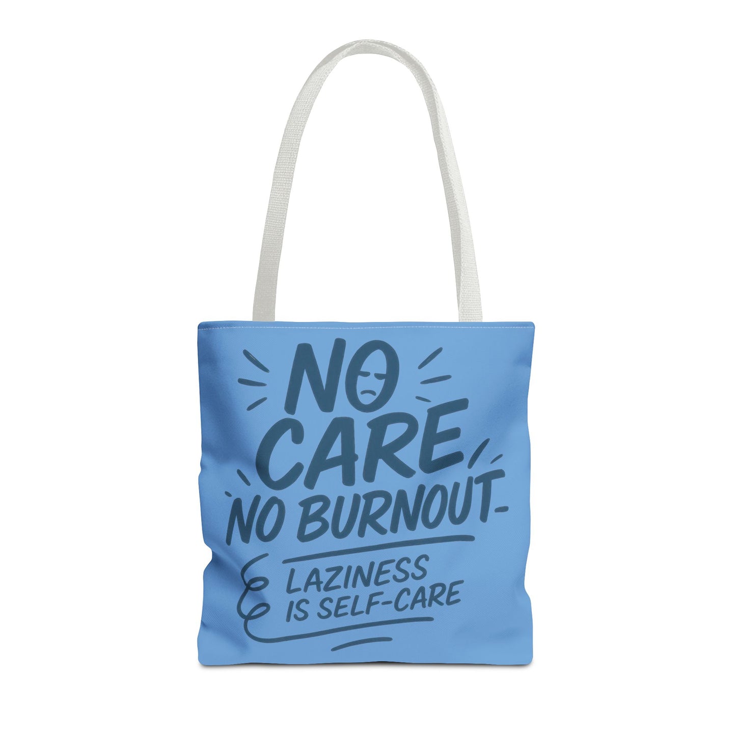 Laziness is Self-Care Funny Quote Bag, Oversized Reusable Canvas Shopping Tote, Sarcastic Self-Care Gift, Weekend Getaway, Everyday Use