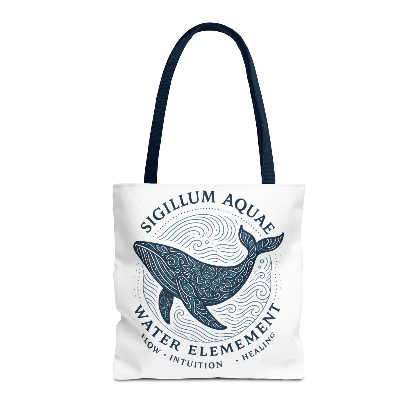 Whale Water Element Tote Bag: Spiritual Gift, Eco-Friendly, Beach Bag, Yoga Accessories, Meditation Essentials, Weekender Bag, Large Bag