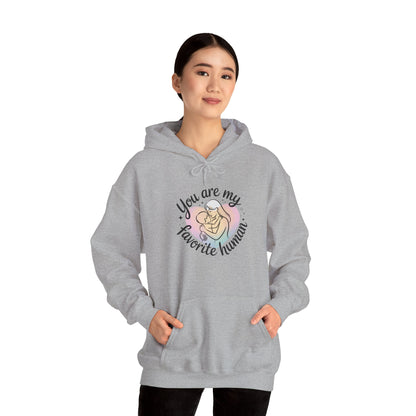 You Are My Favorite Human Hoodie, Cute Mom and Baby Pastel Design, Mothers Day Hooded Sweatshirt Gift