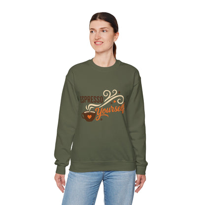 Espresso Yourself Womens Sweatshirt, Coffee Lover Pullover, Funny Barista Gift