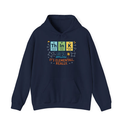 Think Hoodie for Women, Funny Chemistry Hoodie, Element of Humor Science Sweatshirt, Nerdy Gift for Her, Gift for Students, Science Lovers