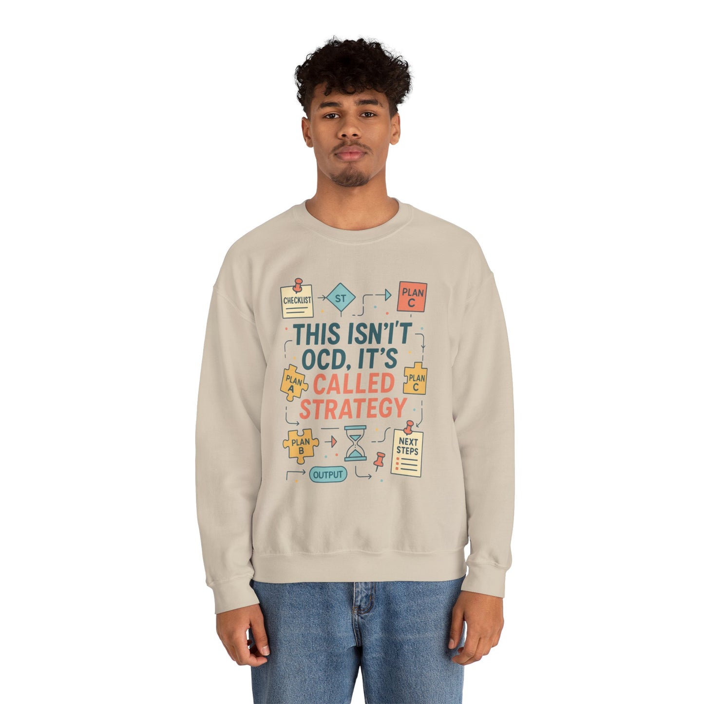 Funny Mens Strategy Sweatshirt, This Isnt OCD Its Called Strategy, Smart Planning Pullover Gift for Him, Gift for Strategists