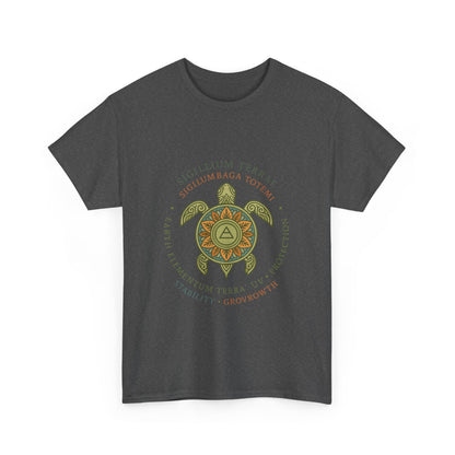 Earth Totem Turtle Unisex T-Shirt, Sigillum Terrae Symbol, Elemental Growth Unisex Tee, Spiritual UV Protection Shirt, Nature Symbol Gift