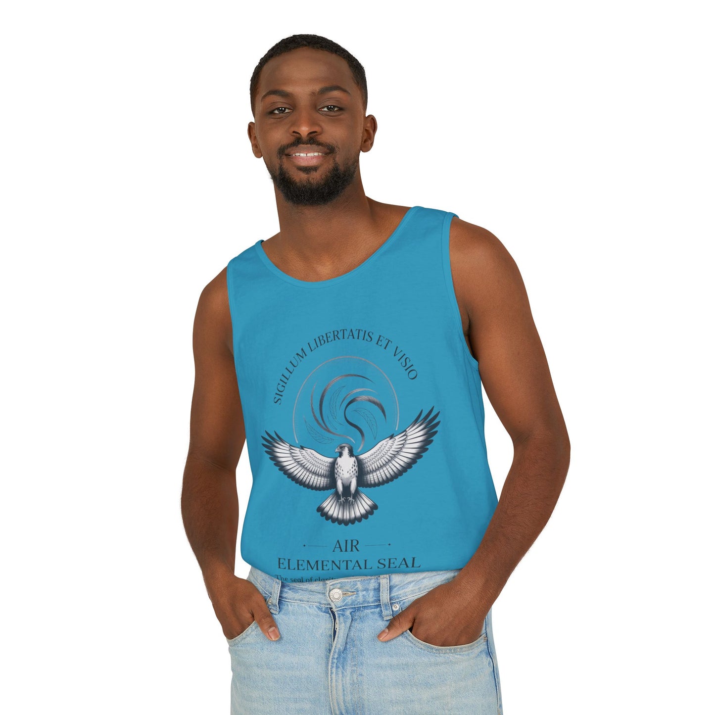 Air Elemental Seal Tank Top, Clarity & Spiritual Freedom Symbol Tee, Unisex Elemental Shirt, Vision Totem Gift, Spiritual Gift