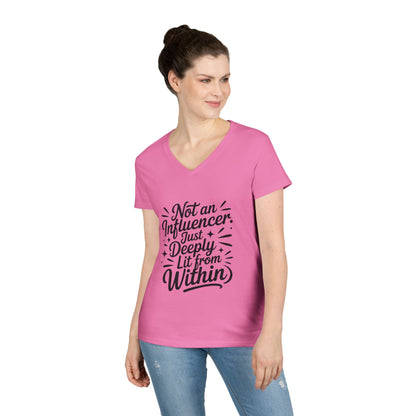 Funny Womens V-Neck Top, Sarcastic Tee, influencer tee, instagram girl tee, witty girl shirt, tiktok fashion, Gym Shirt, Summer Top