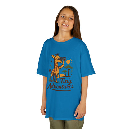Tiny Adventurer Kids Tee, Giraffe T-Shirt, Children's Nature Shirt, Fun Kids Apparel, Birthday Gift for Boys and Girls