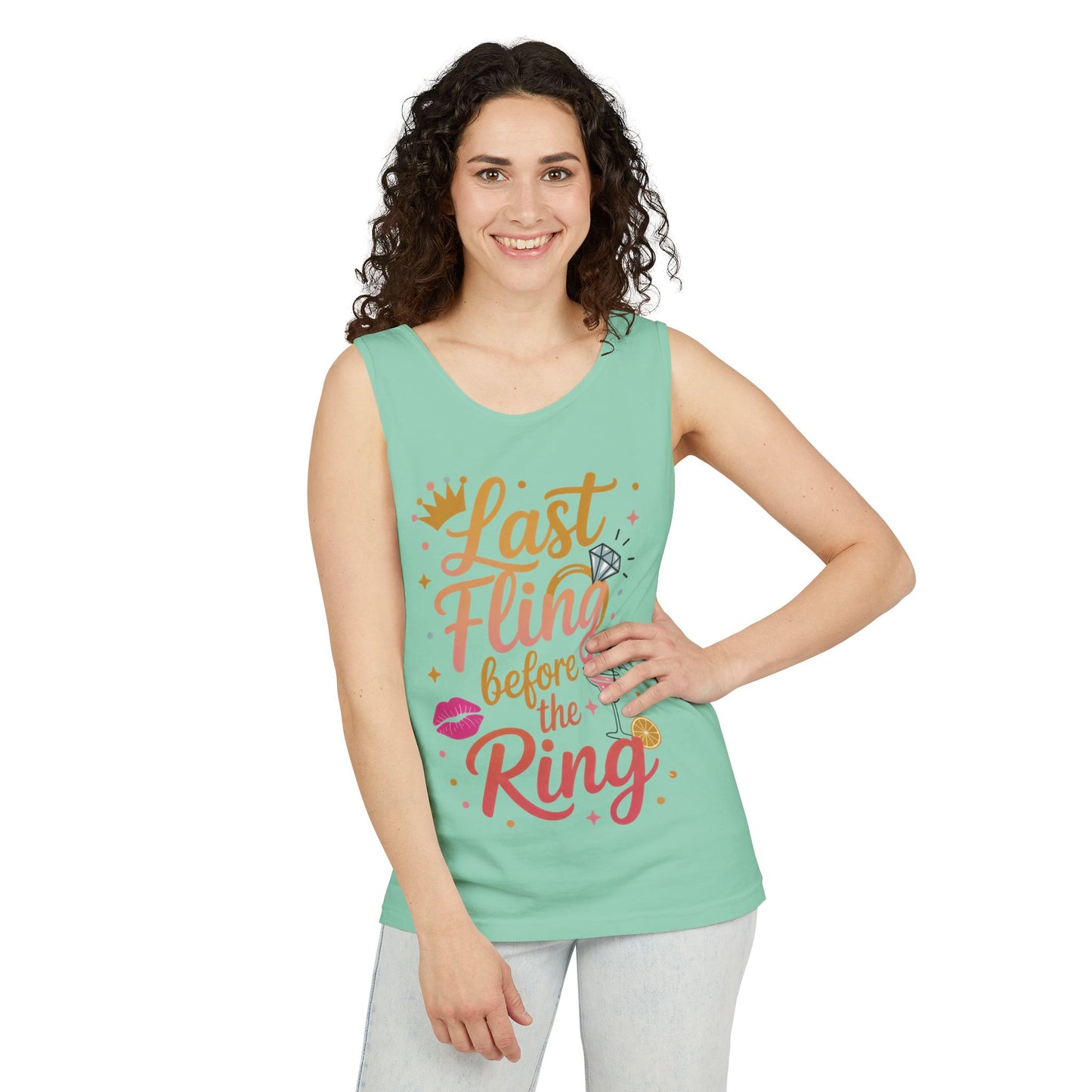 Last Fling Before the Ring T-Shirt, Bachelorette Party Tee, Bridesmaid Wedding Tee, Hen Party Shirts, Bridal Shower,  Bridesmaids Gift